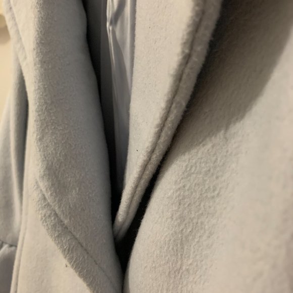 Club Monaco Light Blue Ruffled Sleeves Coat - Picture 4 of 13